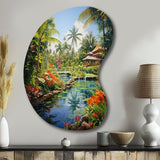 Bali Bliss Landscape II - Asymmetric Metal Wall Art