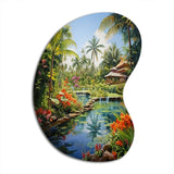 Bali Bliss Landscape II - Asymmetric Metal Wall Art