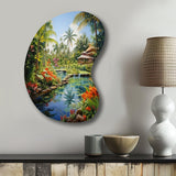 Bali Bliss Landscape II - Asymmetric Metal Wall Art