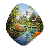 Bali Bliss Landscape II - Asymmetric Metal Wall Art