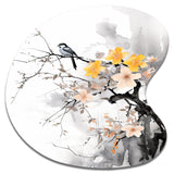 Asian Art Bat Sumi - Asymmetric Metal Wall Art