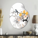 Asian Art Bat Sumi - Asymmetric Metal Wall Art