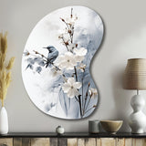 Asian Art Apple Blossom Sumi VI - Asymmetric Metal Wall Art