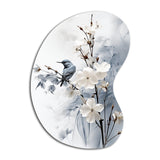 Asian Art Apple Blossom Sumi VI - Asymmetric Metal Wall Art