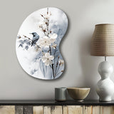 Asian Art Apple Blossom Sumi VI - Asymmetric Metal Wall Art