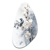 Asian Art Apple Blossom Sumi VI - Asymmetric Metal Wall Art