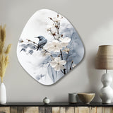 Asian Art Apple Blossom Sumi VI - Asymmetric Metal Wall Art