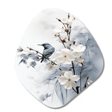 Asian Art Apple Blossom Sumi VI - Asymmetric Metal Wall Art