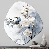 Asian Art Apple Blossom Sumi VI - Asymmetric Metal Wall Art