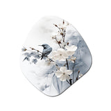 Asian Art Apple Blossom Sumi VI - Asymmetric Metal Wall Art