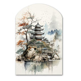 Asian Art Fantasy Sumi II - Asymmetric Metal Wall Art