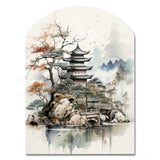 Asian Art Fantasy Sumi II - Asymmetric Metal Wall Art