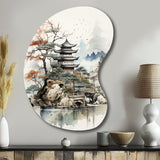 Asian Art Fantasy Sumi II - Asymmetric Metal Wall Art