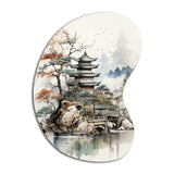 Asian Art Fantasy Sumi II - Asymmetric Metal Wall Art