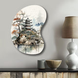 Asian Art Fantasy Sumi II - Asymmetric Metal Wall Art