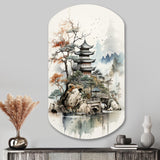 Asian Art Fantasy Sumi II - Asymmetric Metal Wall Art