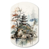 Asian Art Fantasy Sumi II - Asymmetric Metal Wall Art