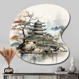 Asian Art Fantasy Sumi II - Asymmetric Metal Wall Art