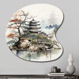 Asian Art Fantasy Sumi II - Asymmetric Metal Wall Art