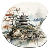 Asian Art Fantasy Sumi II - Asymmetric Metal Wall Art