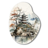 Asian Art Fantasy Sumi II - Asymmetric Metal Wall Art