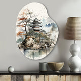 Asian Art Fantasy Sumi II - Asymmetric Metal Wall Art