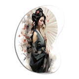 Asian Art Geishas Grace VI - Asymmetric Metal Wall Art