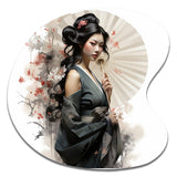 Asian Art Geishas Grace VI - Asymmetric Metal Wall Art