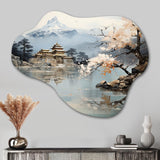 Asian Art Imperial Landscape II - Asymmetric Metal Wall Art