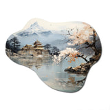 Asian Art Imperial Landscape II - Asymmetric Metal Wall Art