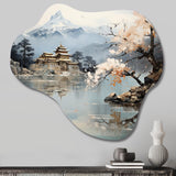 Asian Art Imperial Landscape II - Asymmetric Metal Wall Art