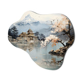 Asian Art Imperial Landscape II - Asymmetric Metal Wall Art