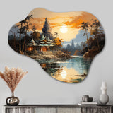 Asian Art Imperial Landscape I - Asymmetric Metal Wall Art