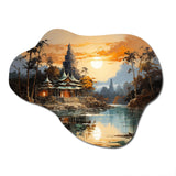 Asian Art Imperial Landscape I - Asymmetric Metal Wall Art