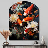 Asian Art Infinite Koi I - Asymmetric Metal Wall Art