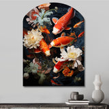 Asian Art Infinite Koi I - Asymmetric Metal Wall Art