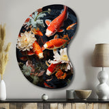 Asian Art Infinite Koi I - Asymmetric Metal Wall Art