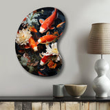 Asian Art Infinite Koi I - Asymmetric Metal Wall Art