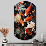 Asian Art Infinite Koi I - Asymmetric Metal Wall Art