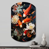 Asian Art Infinite Koi I - Asymmetric Metal Wall Art