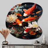 Asian Art Infinite Koi I - Asymmetric Metal Wall Art