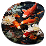 Asian Art Infinite Koi I - Asymmetric Metal Wall Art