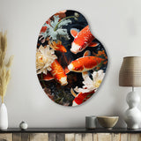 Asian Art Infinite Koi I - Asymmetric Metal Wall Art