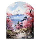 Asian Art Majestic Mont Fuji III - Asymmetric Metal Wall Art