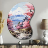 Asian Art Majestic Mont Fuji III - Asymmetric Metal Wall Art