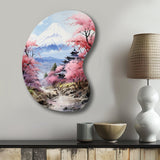 Asian Art Majestic Mont Fuji III - Asymmetric Metal Wall Art