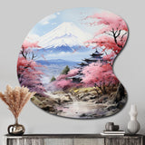 Asian Art Majestic Mont Fuji III - Asymmetric Metal Wall Art