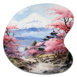 Asian Art Majestic Mont Fuji III - Asymmetric Metal Wall Art