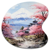 Asian Art Majestic Mont Fuji III - Asymmetric Metal Wall Art