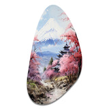 Asian Art Majestic Mont Fuji III - Asymmetric Metal Wall Art